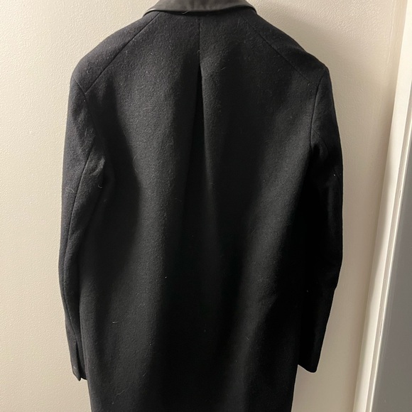 Rag and Bone Wool Coat with Leather Collar - Picture 2 of 3